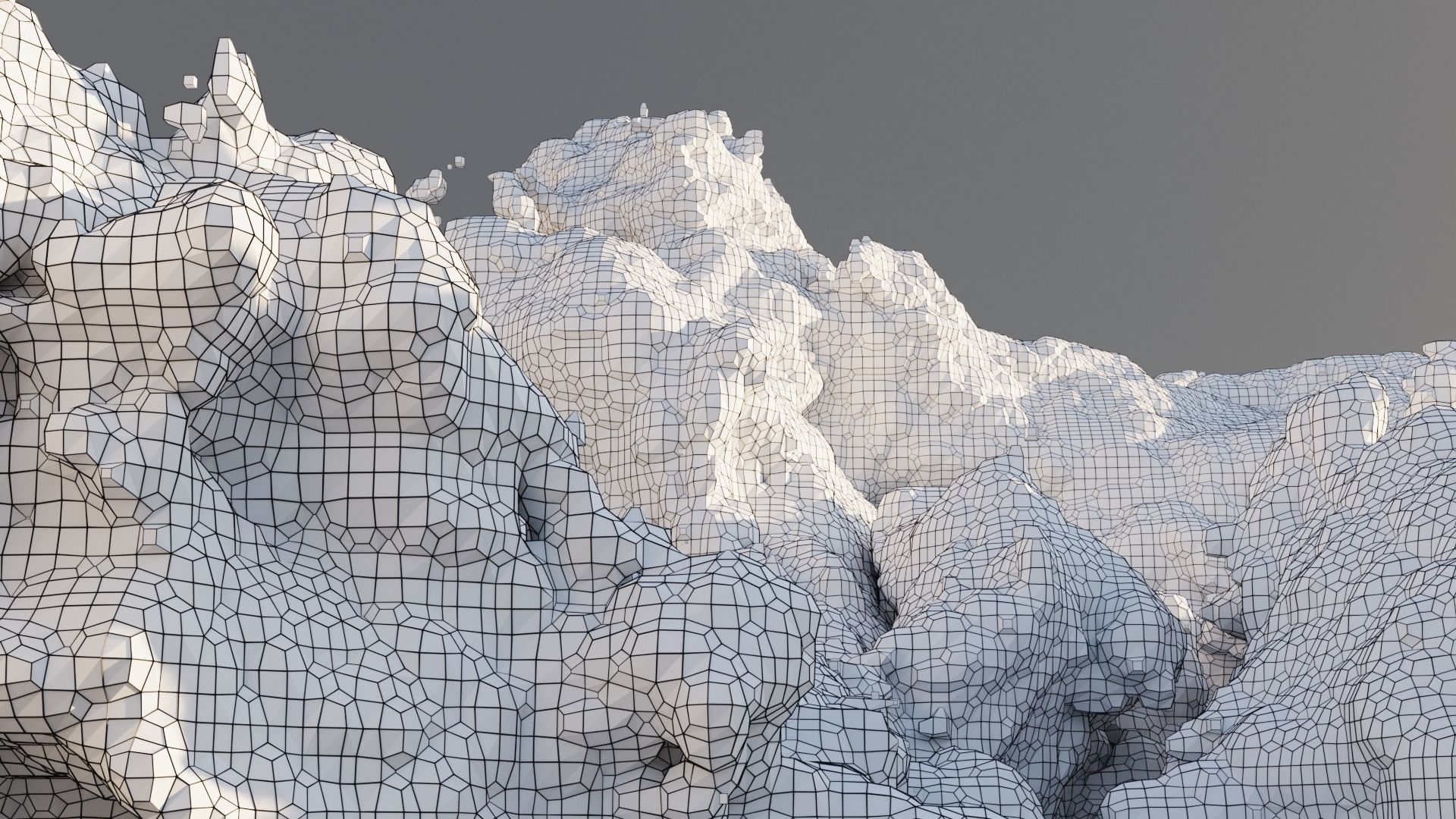 Cloud Polygon Blender 9 3D model_7