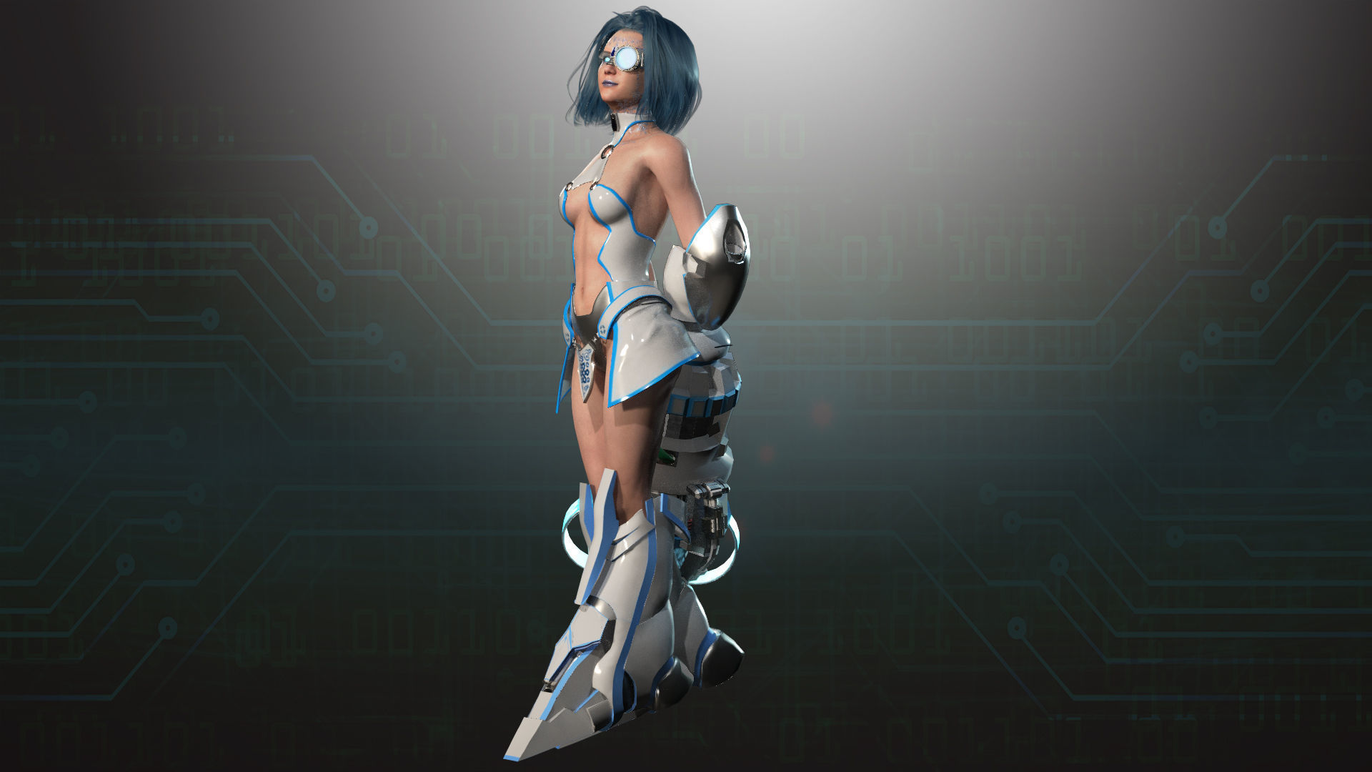 Cyborg War Zone - Eva01 Low-poly 3D model_6