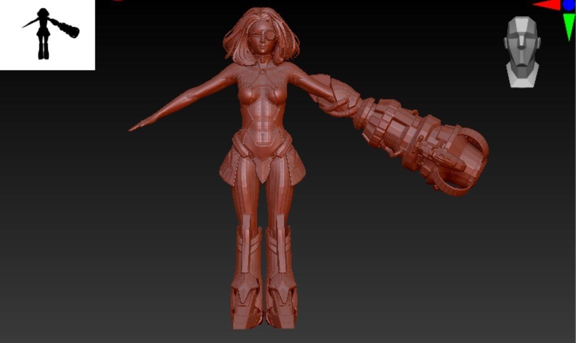 Cyborg War Zone - Eva01 Low-poly 3D model_7