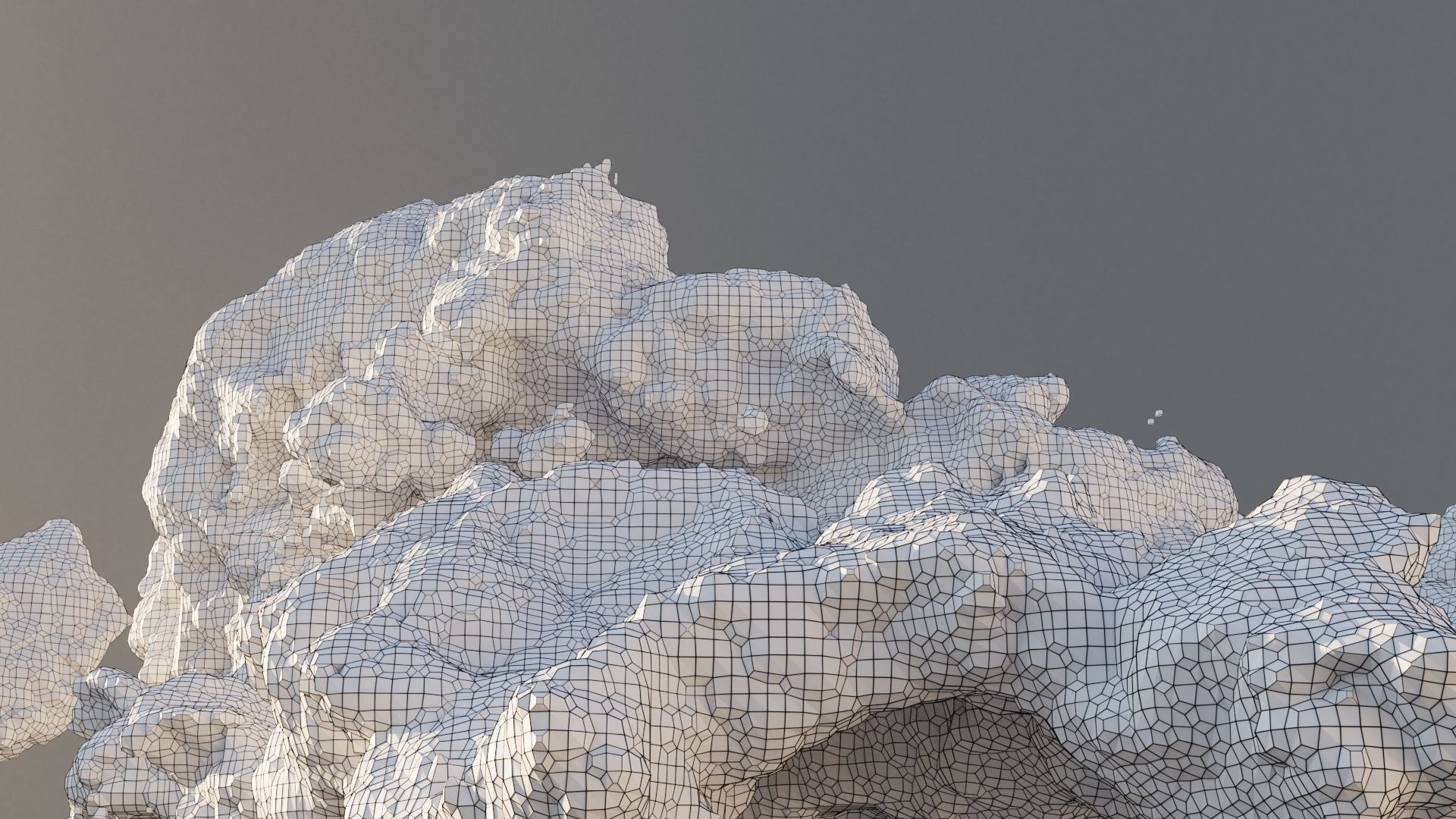 Cloud Polygon Blender 11 3D model_6