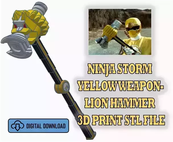 Ninja Storm Wind Weapon- Lion Hammer
