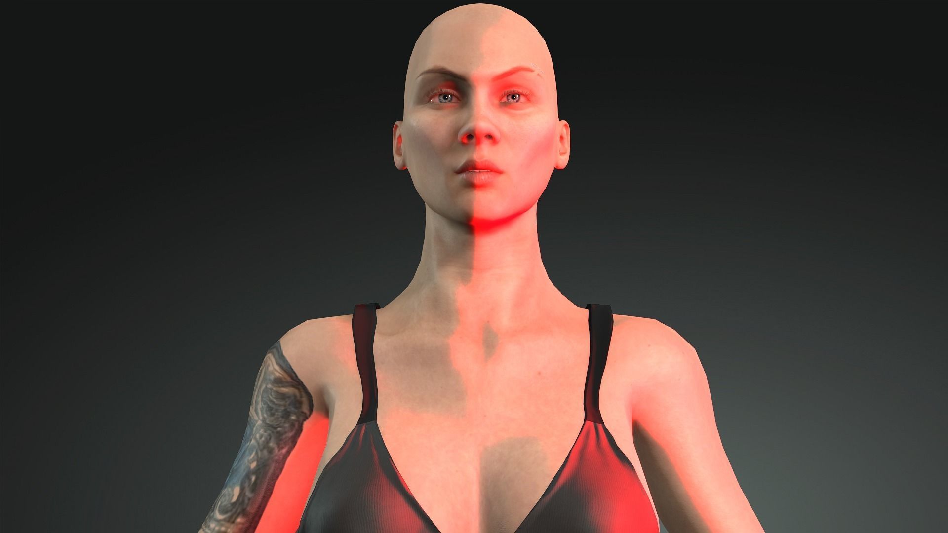 Melanie - 4K Animasyon For game Low-poly 3D model_1