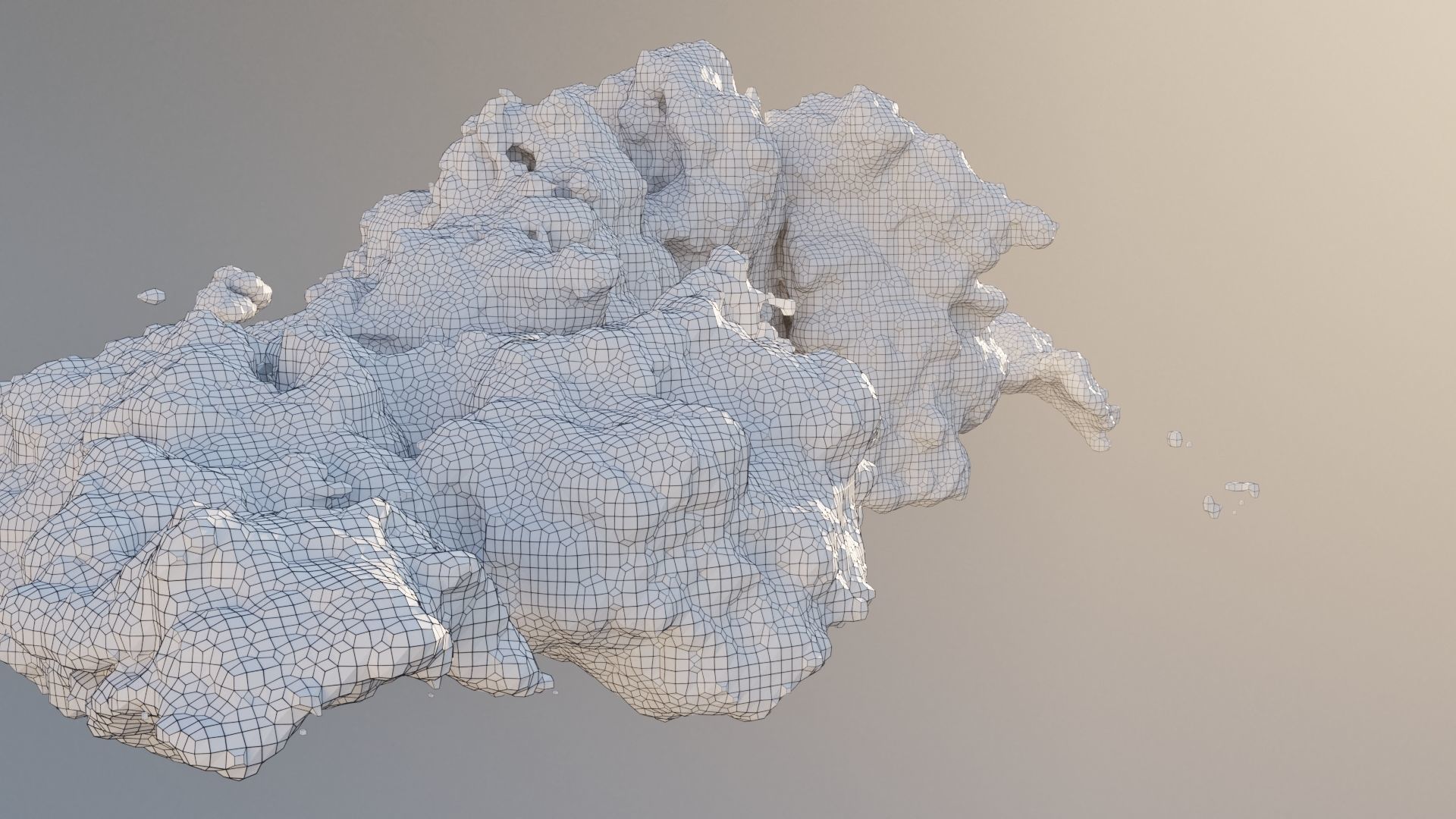 Cloud Polygon Blender 12 3D model_7