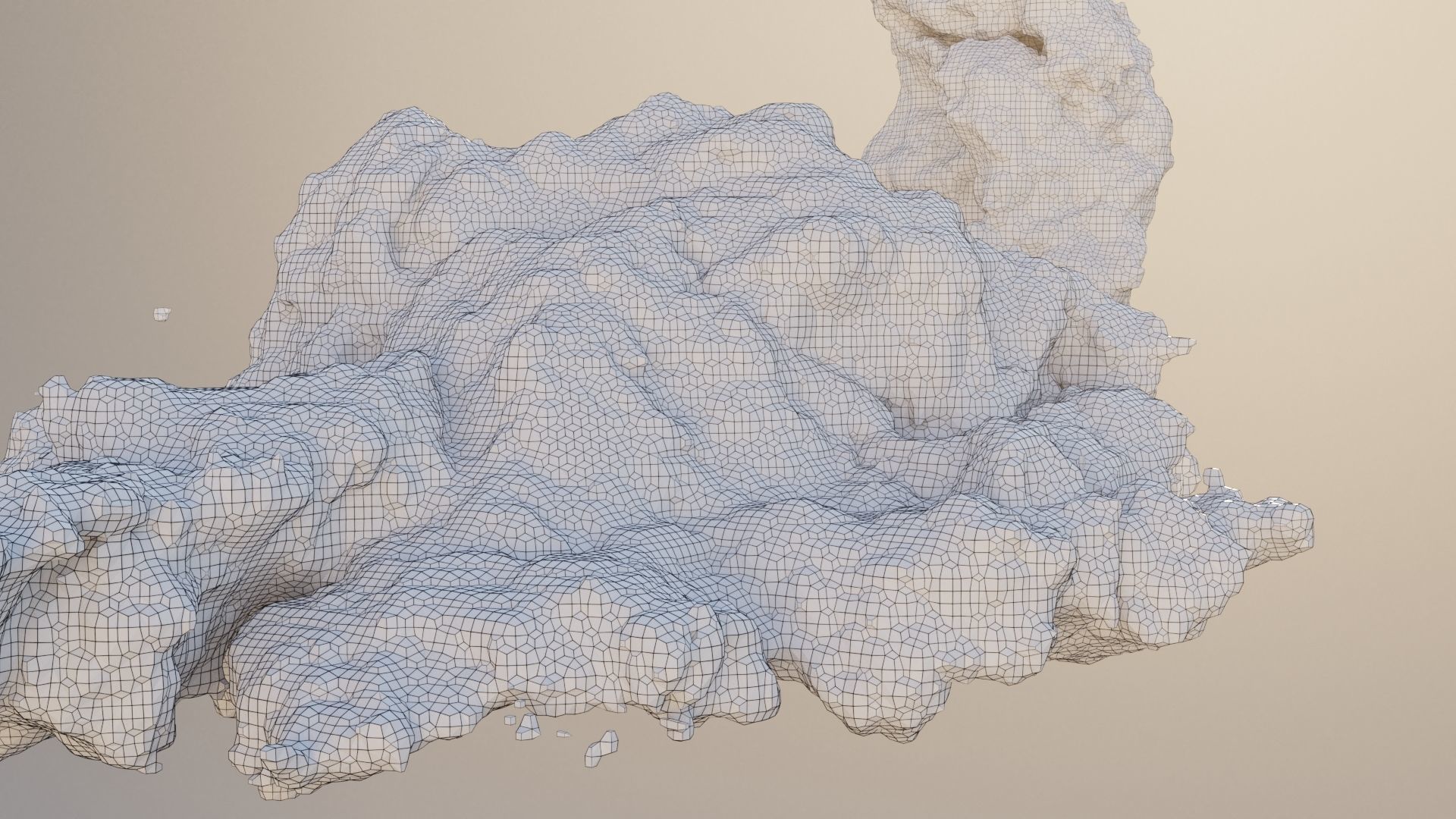 Cloud Polygon Blender 13 3D model_5