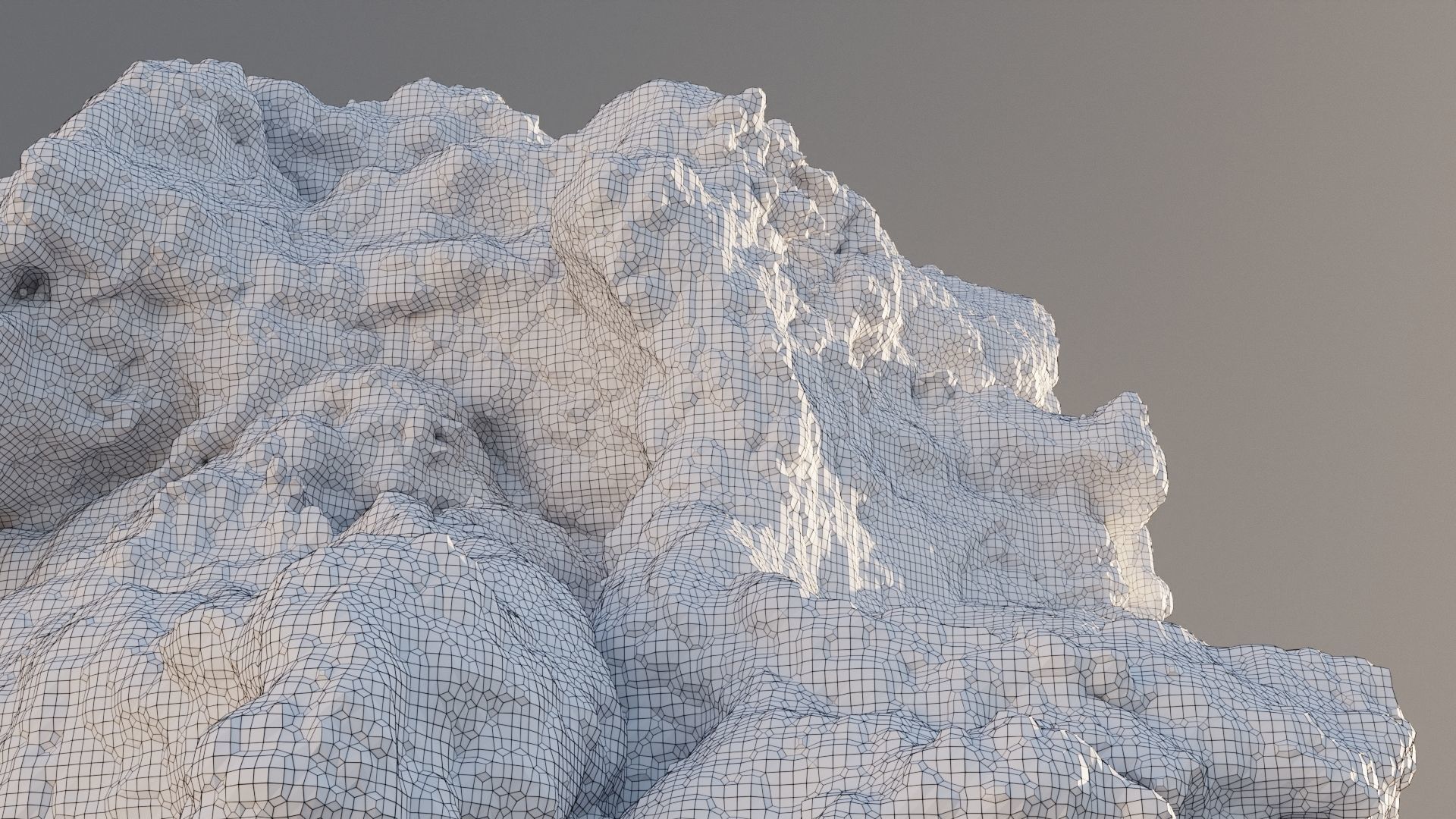 Cloud Polygon Blender 14 3D model_6