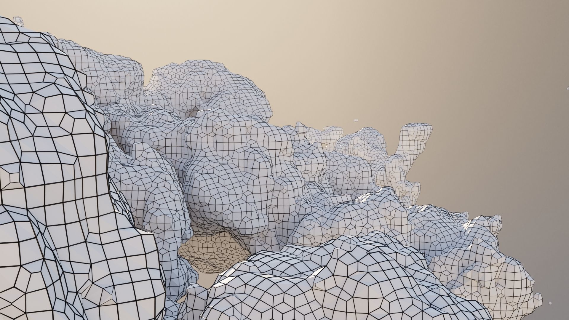 Cloud Polygon Blender 15 3D model_8