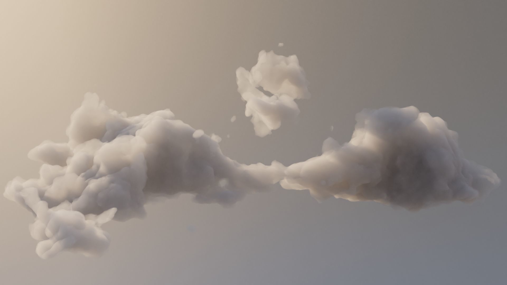 Cloud Polygon Blender 15 3D model_2