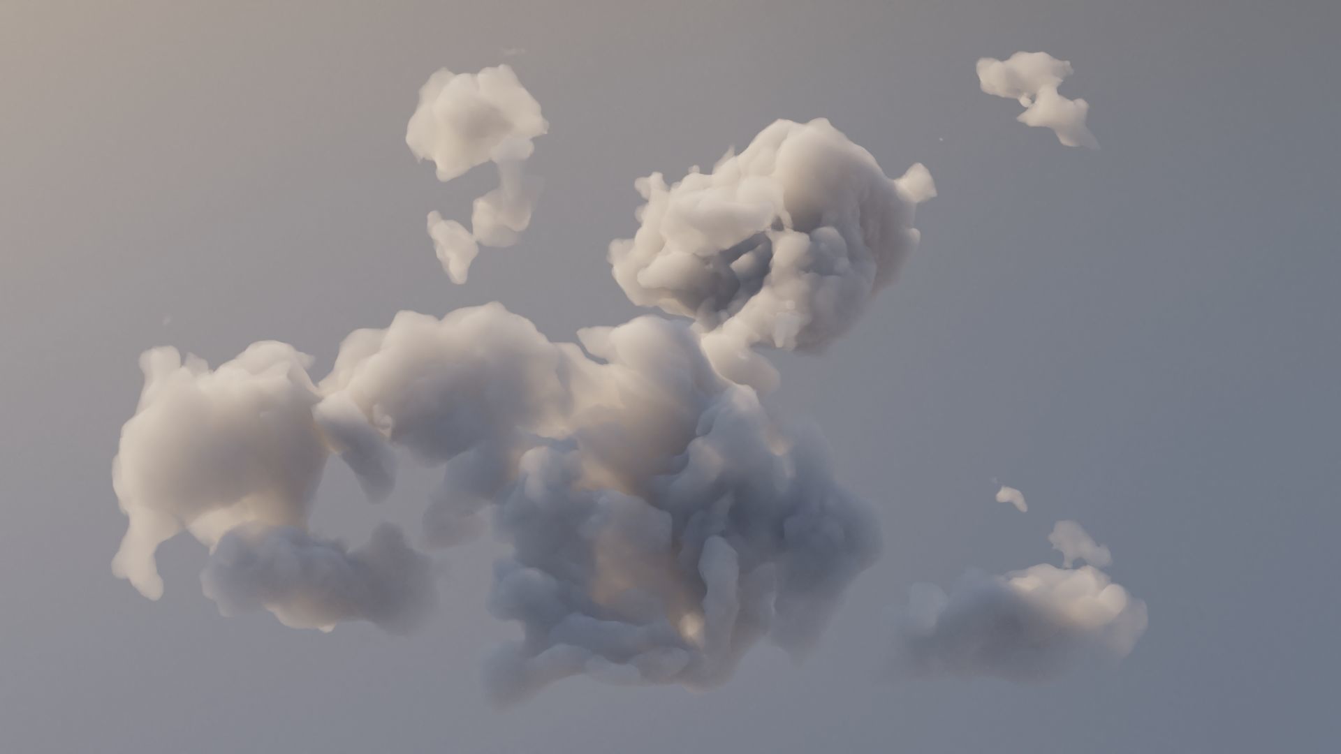 Cloud Polygon Blender 15 3D model_1