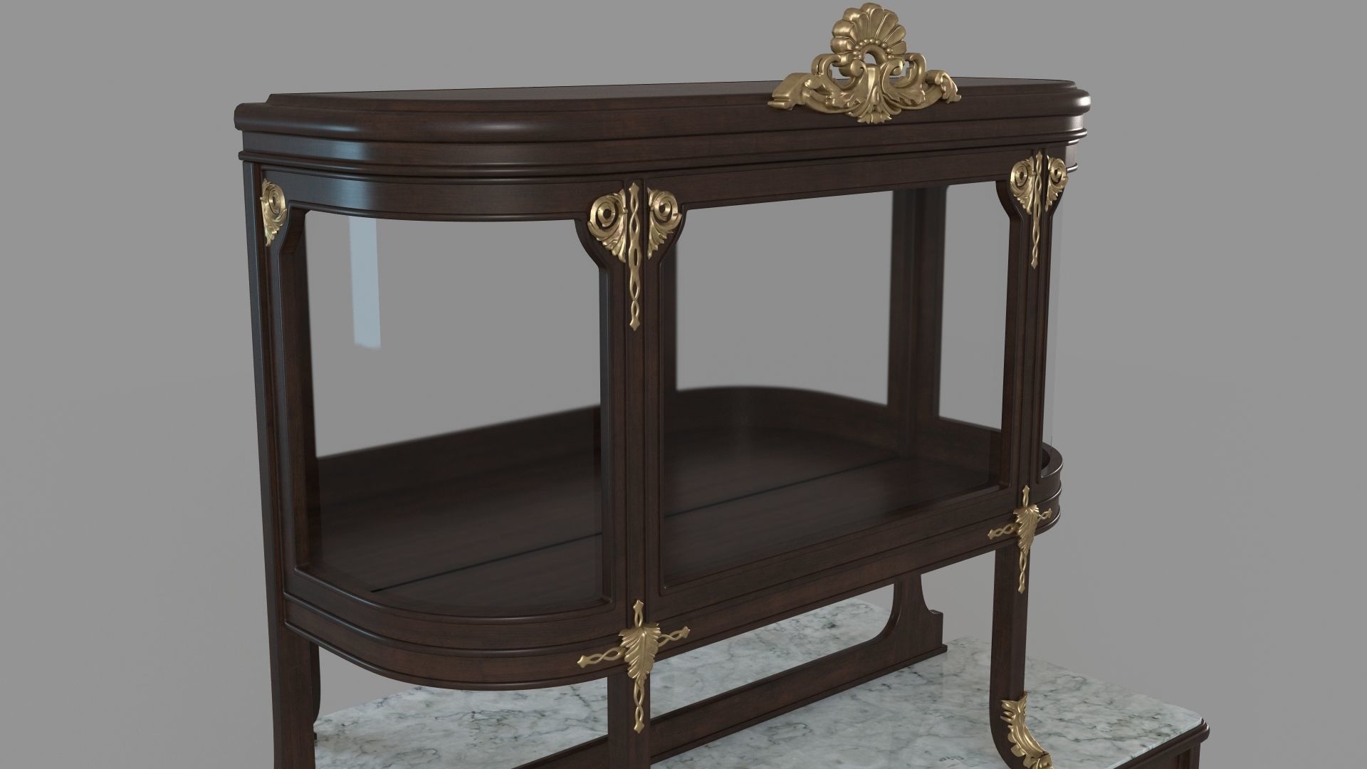 Antique Cabinet 3D model_3