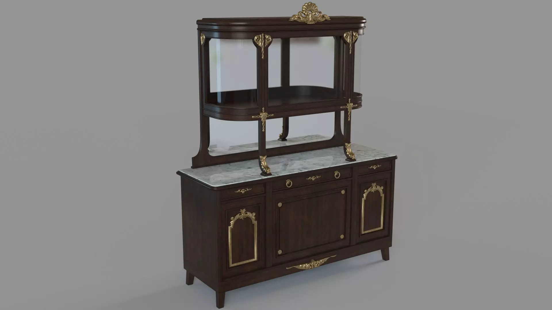 Antique Cabinet 3D model_0