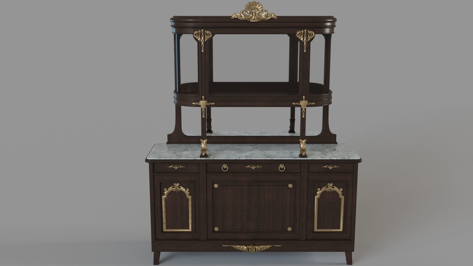 Antique Cabinet 3D model_1