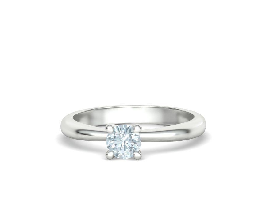 Solitaire Ring 4Claw design 5mm Stone 3dmodel 3D print model_6