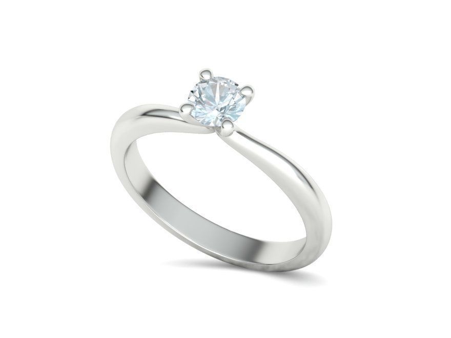 Solitaire Ring 4Claw design 5mm Stone 3dmodel 3D print model_21