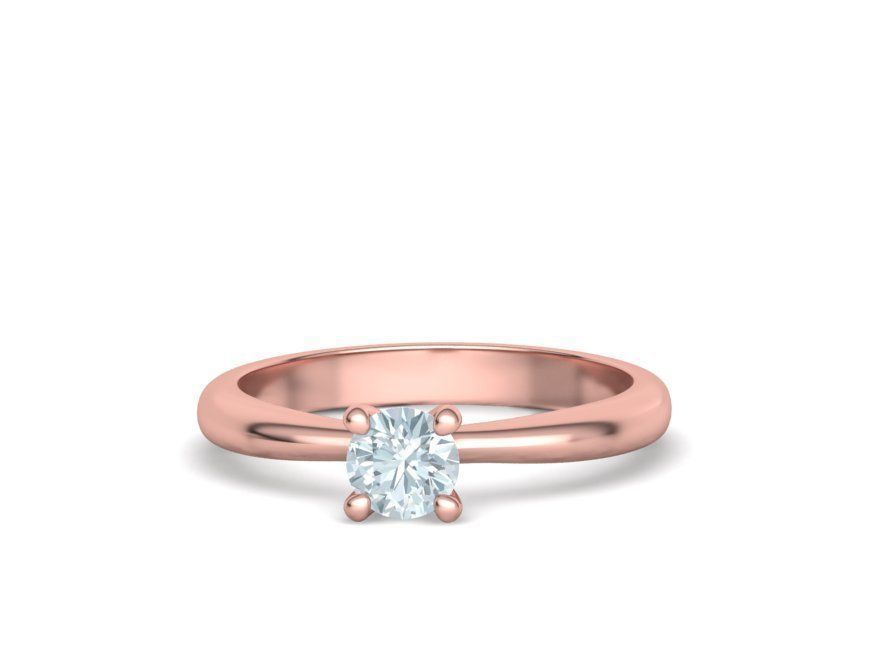 Solitaire Ring 4Claw design 5mm Stone 3dmodel 3D print model_5