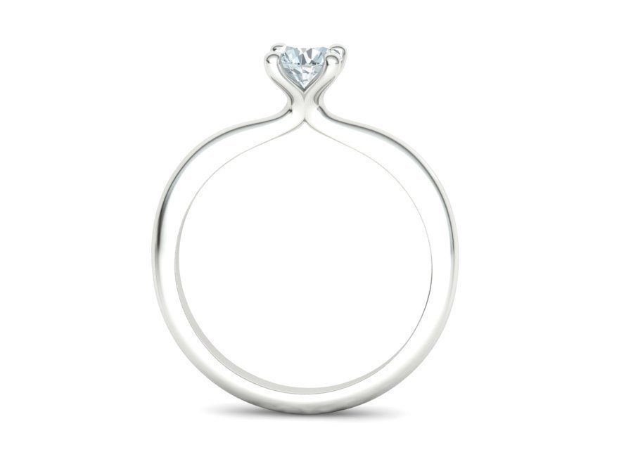 Solitaire Ring 4Claw design 5mm Stone 3dmodel 3D print model_24