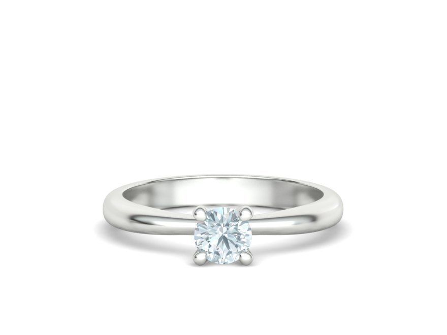 Solitaire Ring 4Claw design 5mm Stone 3dmodel 3D print model_3
