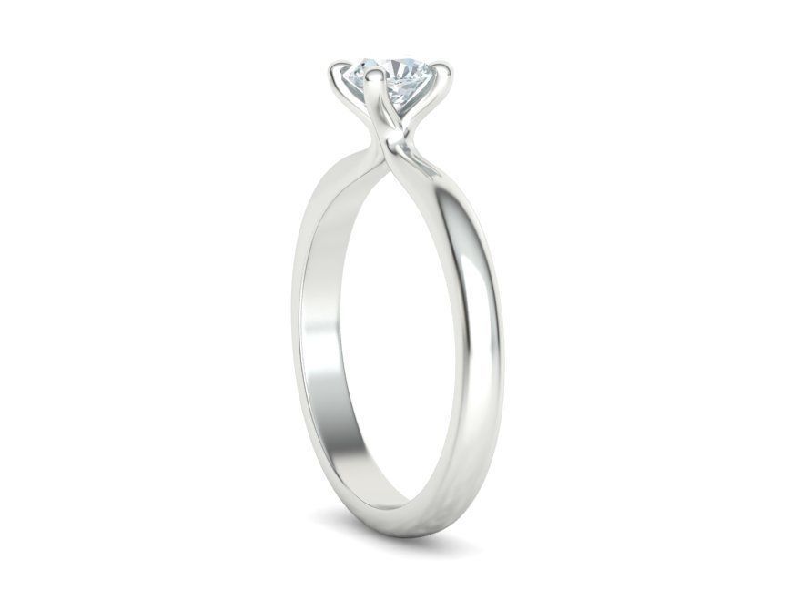 Solitaire Ring 4Claw design 5mm Stone 3dmodel 3D print model_27