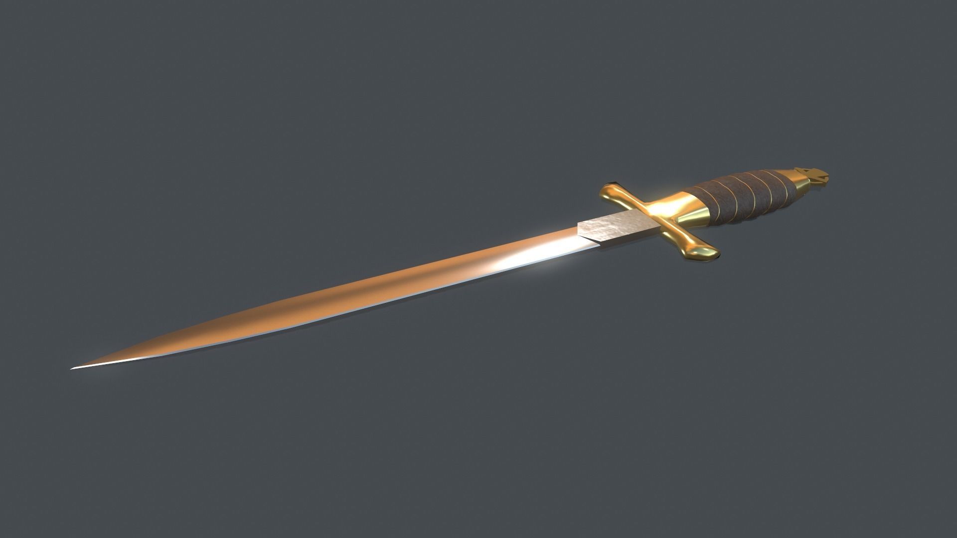 Dagger Sea Navy Low-poly 3D model_8