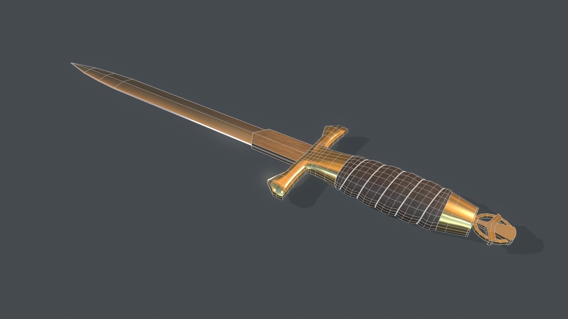 Dagger Sea Navy Low-poly 3D model_12