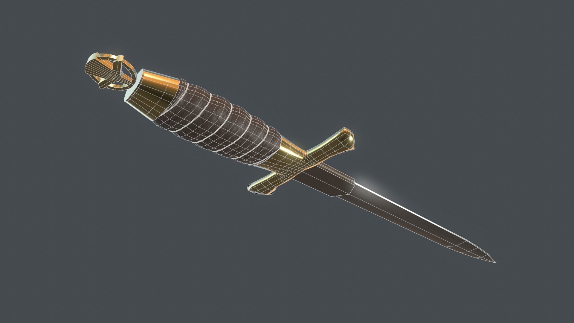 Dagger Sea Navy Low-poly 3D model_3