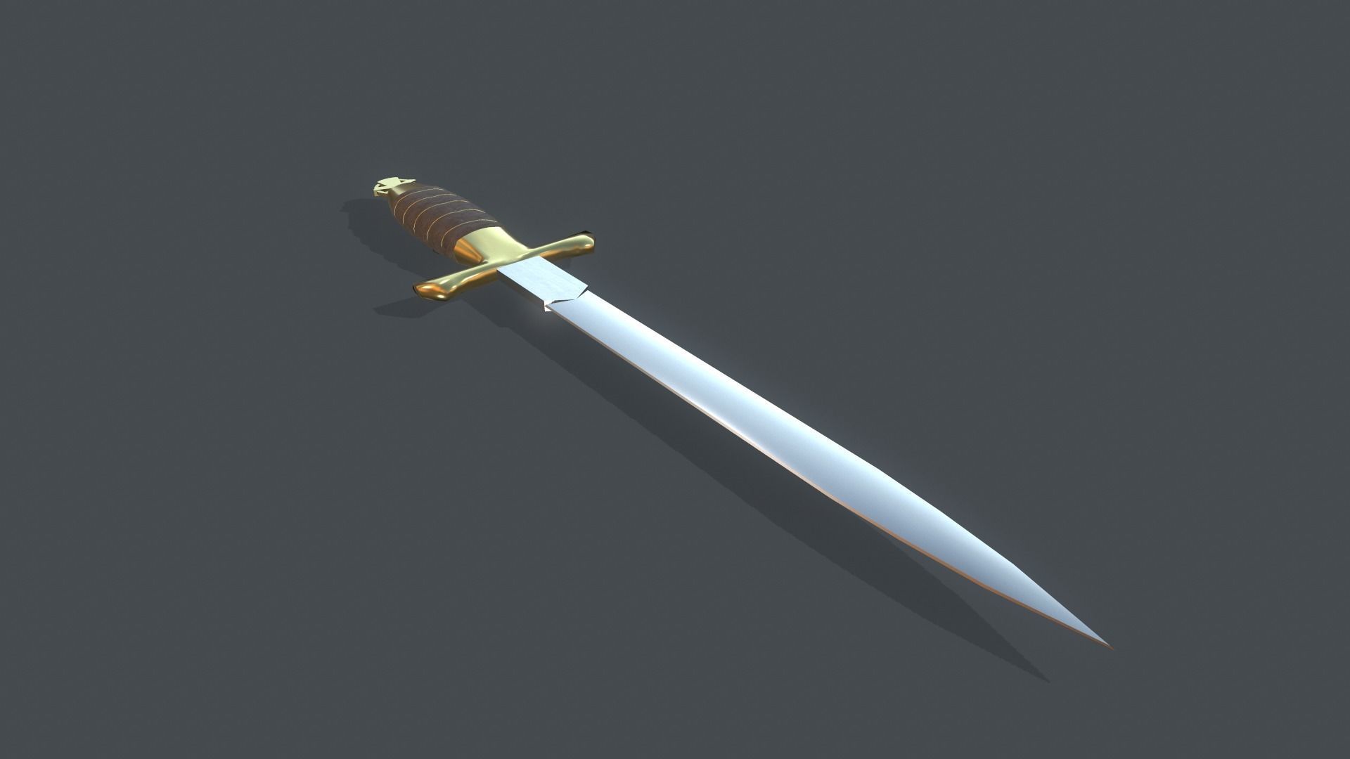 Dagger Sea Navy Low-poly 3D model_7