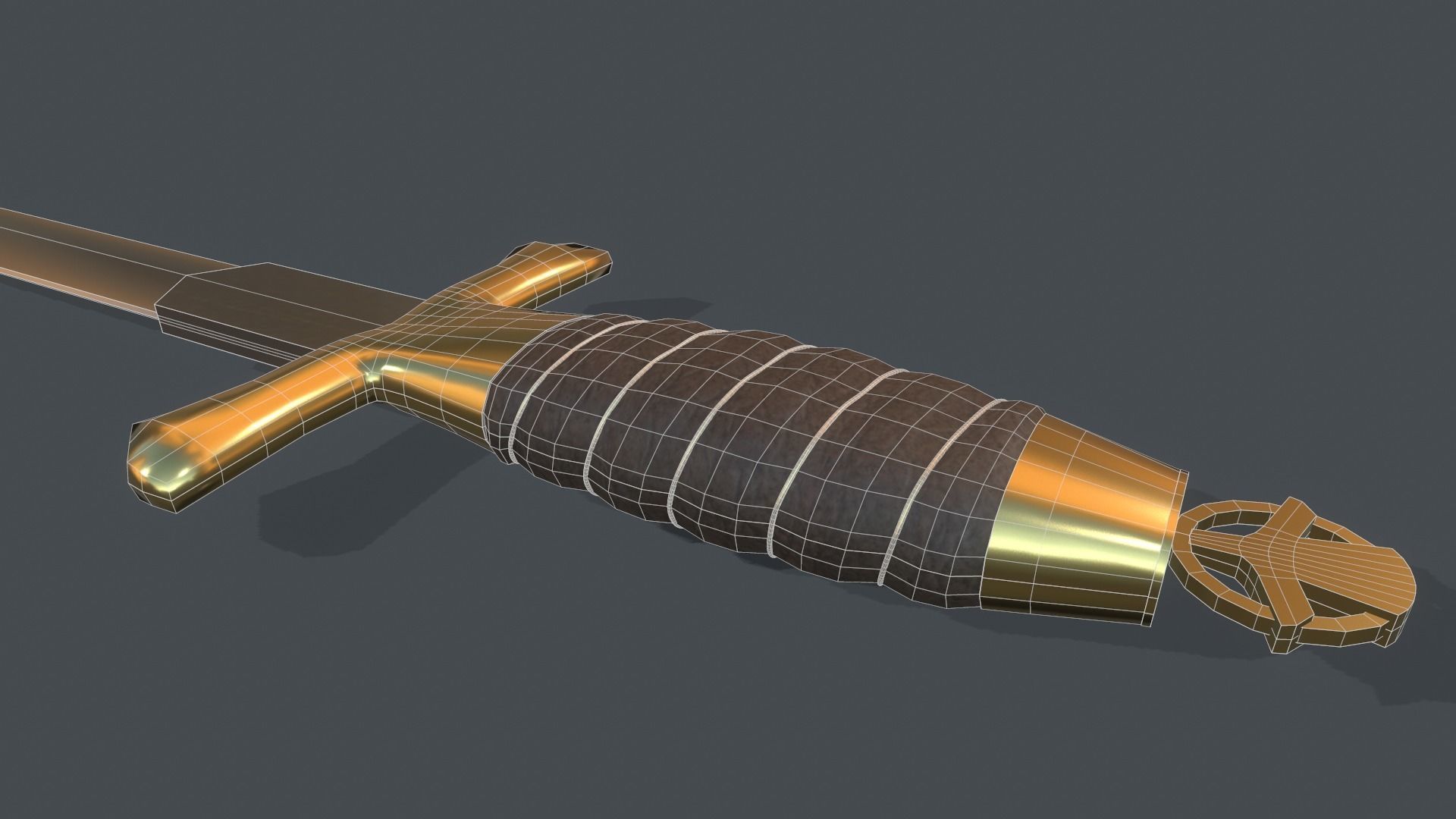 Dagger Sea Navy Low-poly 3D model_4