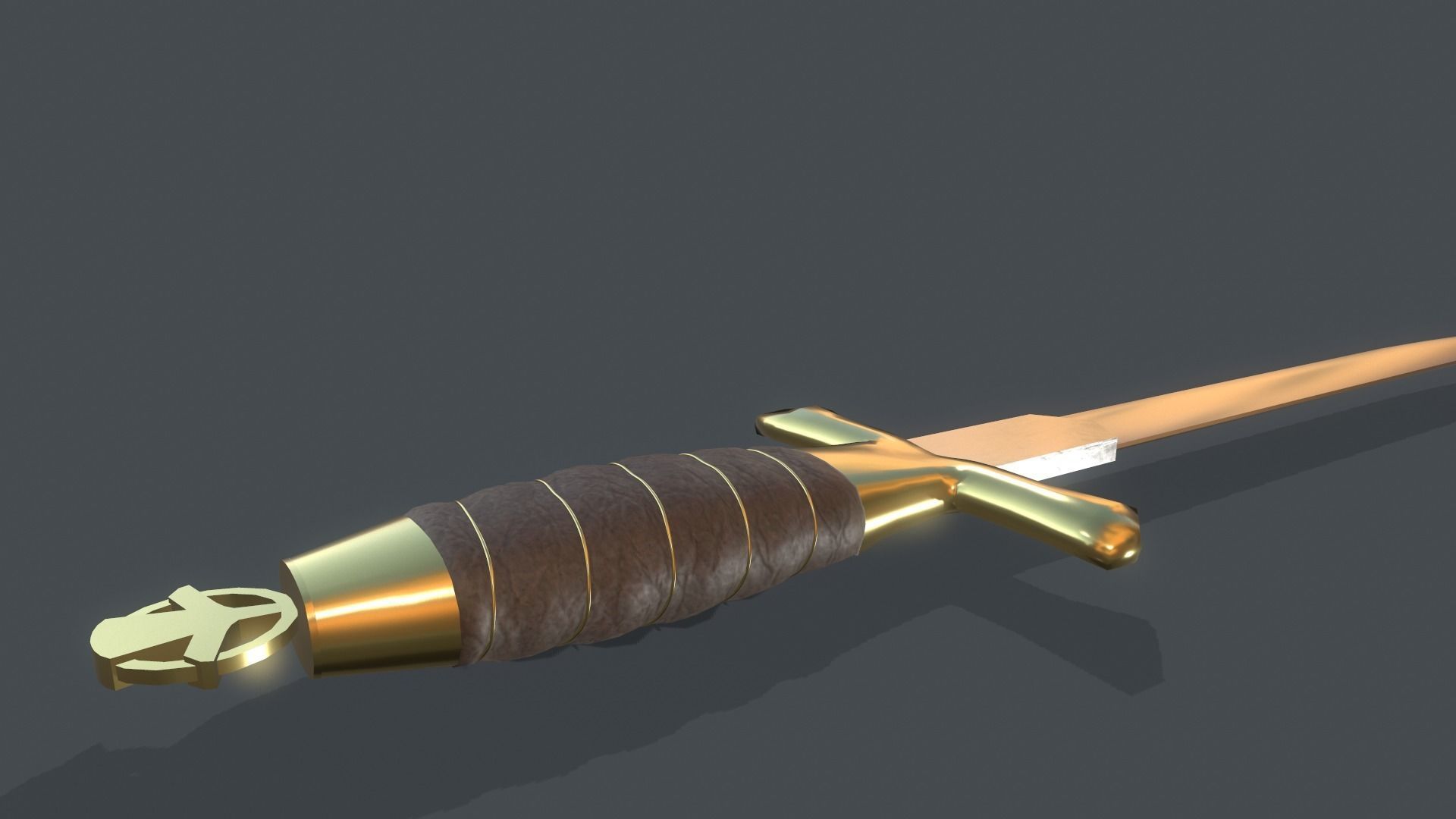 Dagger Sea Navy Low-poly 3D model_2