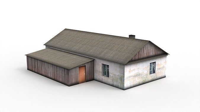 Village house Low-poly 3D model