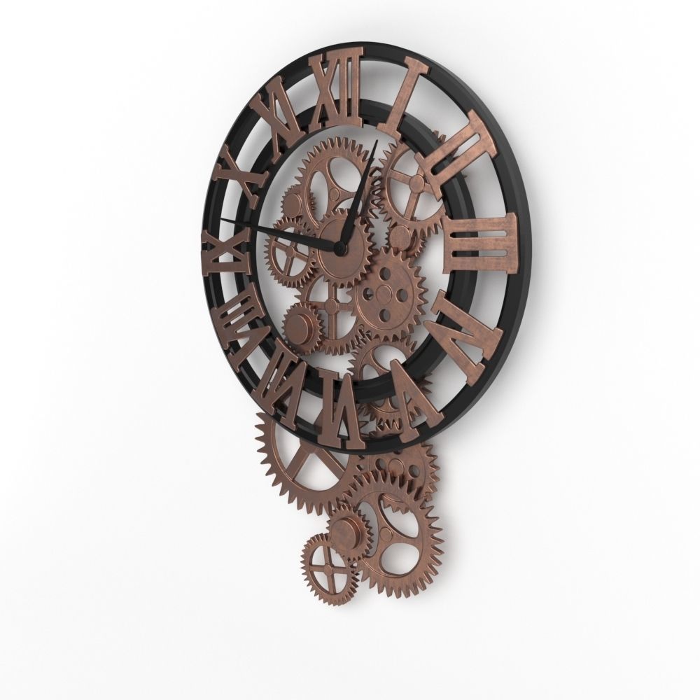 Loft clock 3D model_1