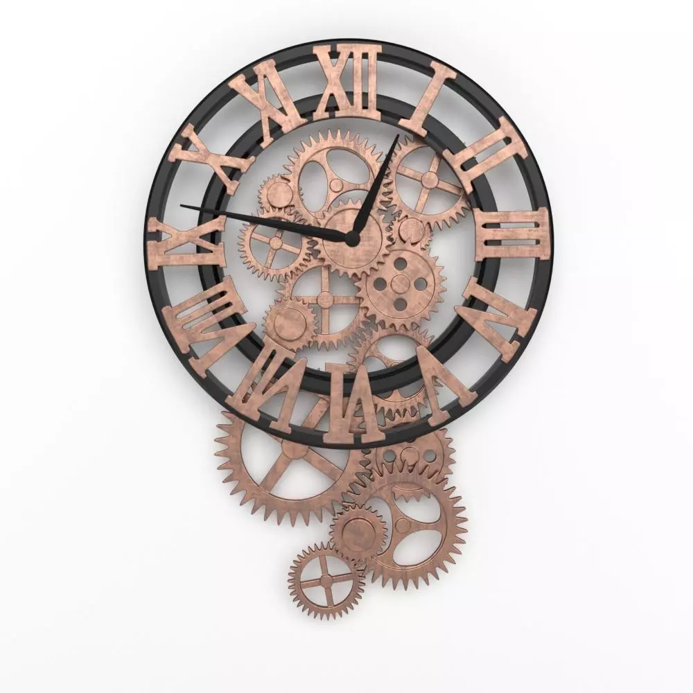 Loft clock 3D model_0