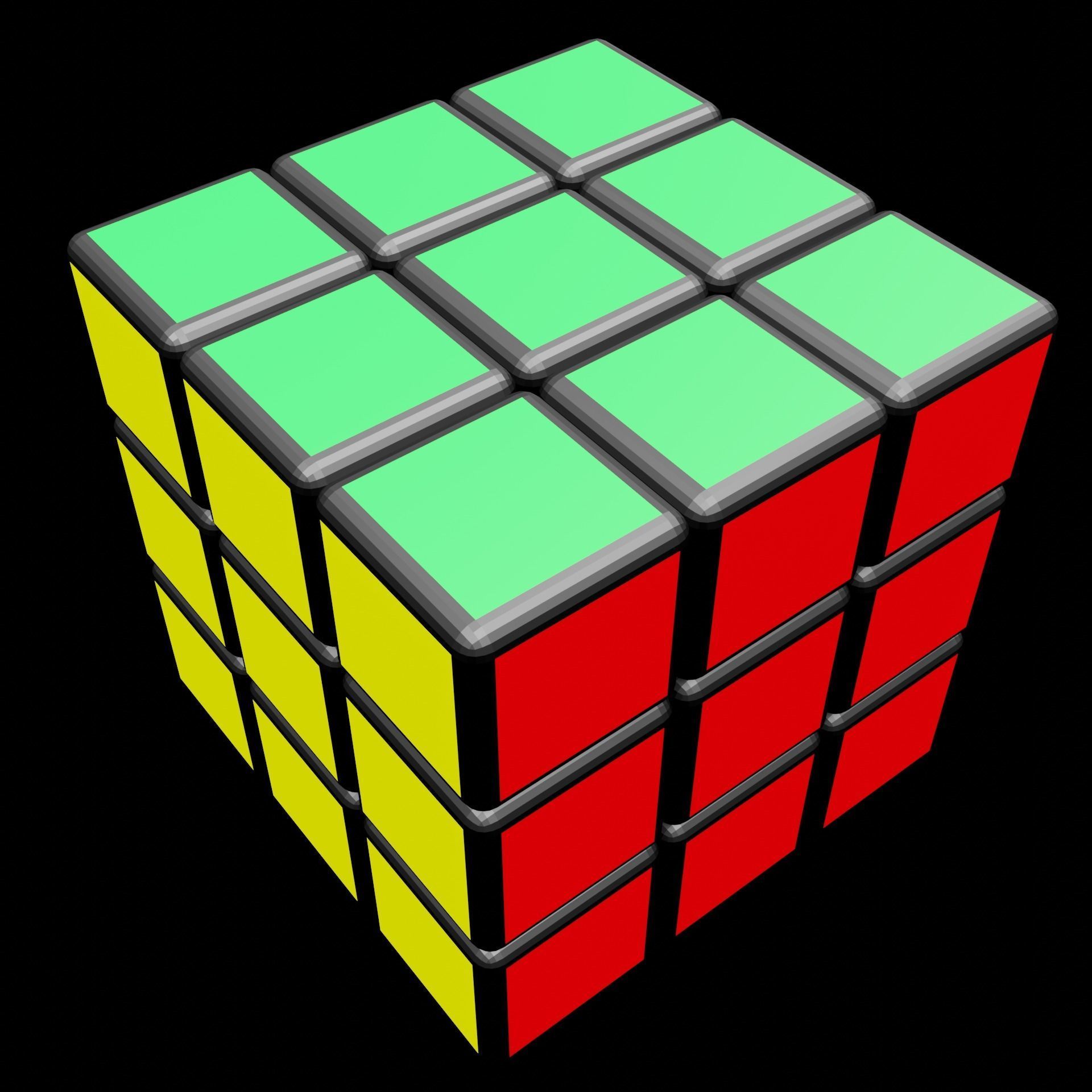 Rubiks Cube Free low-poly 3D model_1