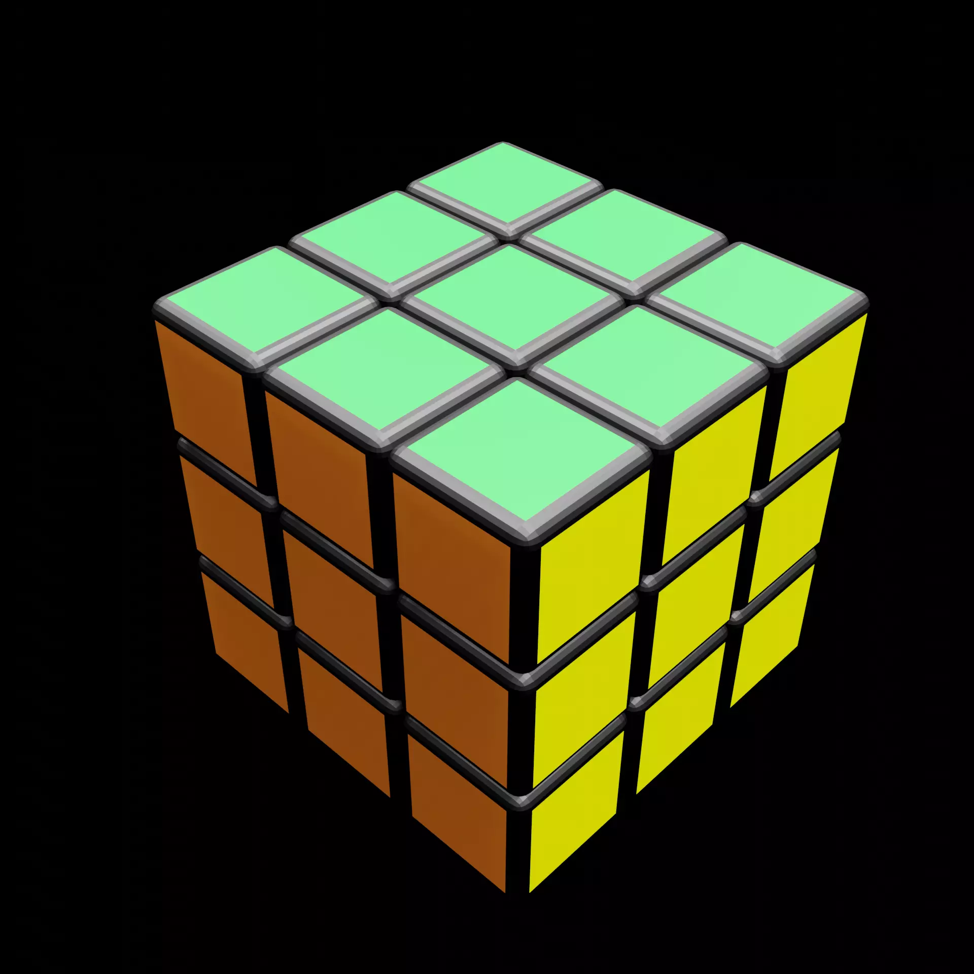 Rubiks Cube Free low-poly 3D model_0