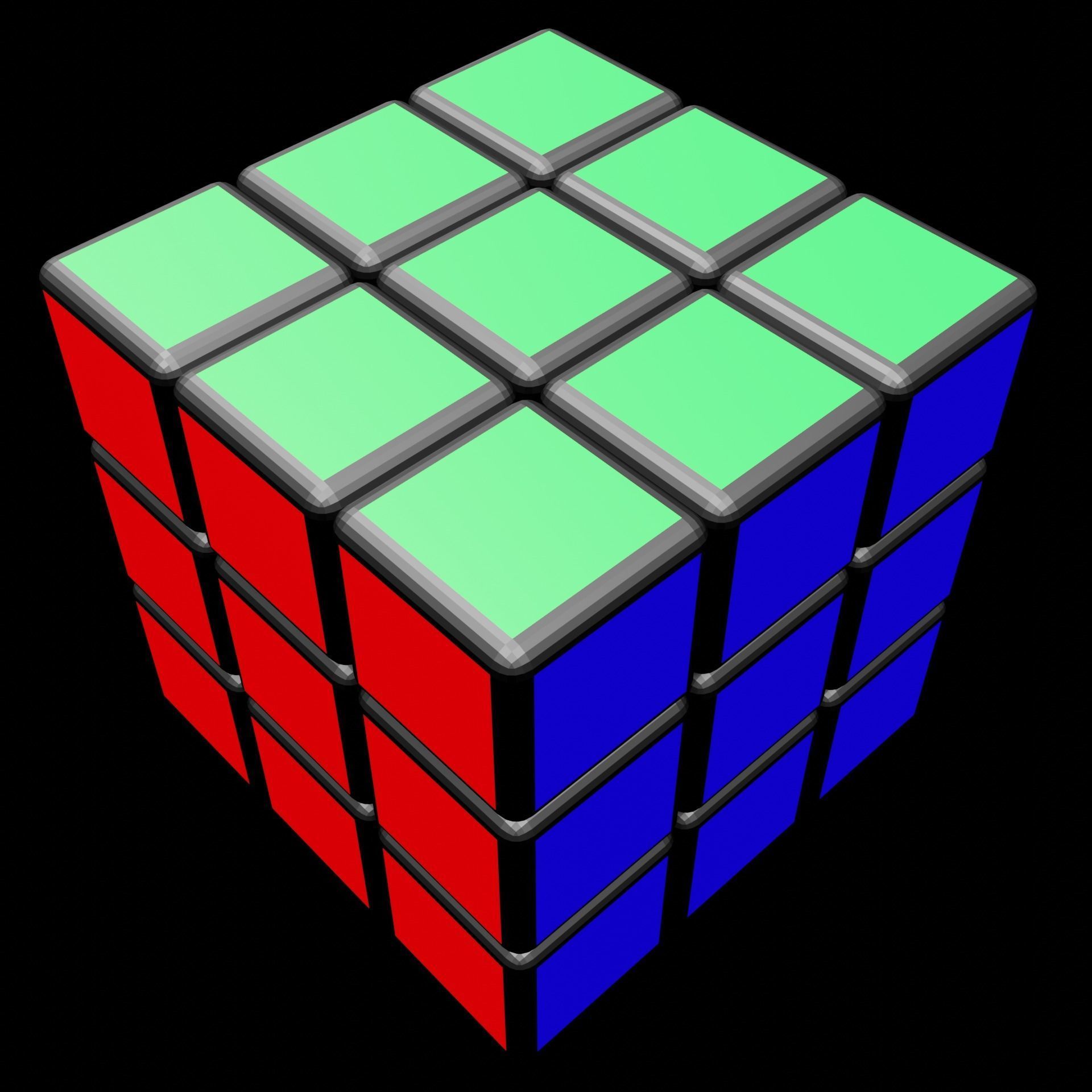 Rubiks Cube Free low-poly 3D model_2