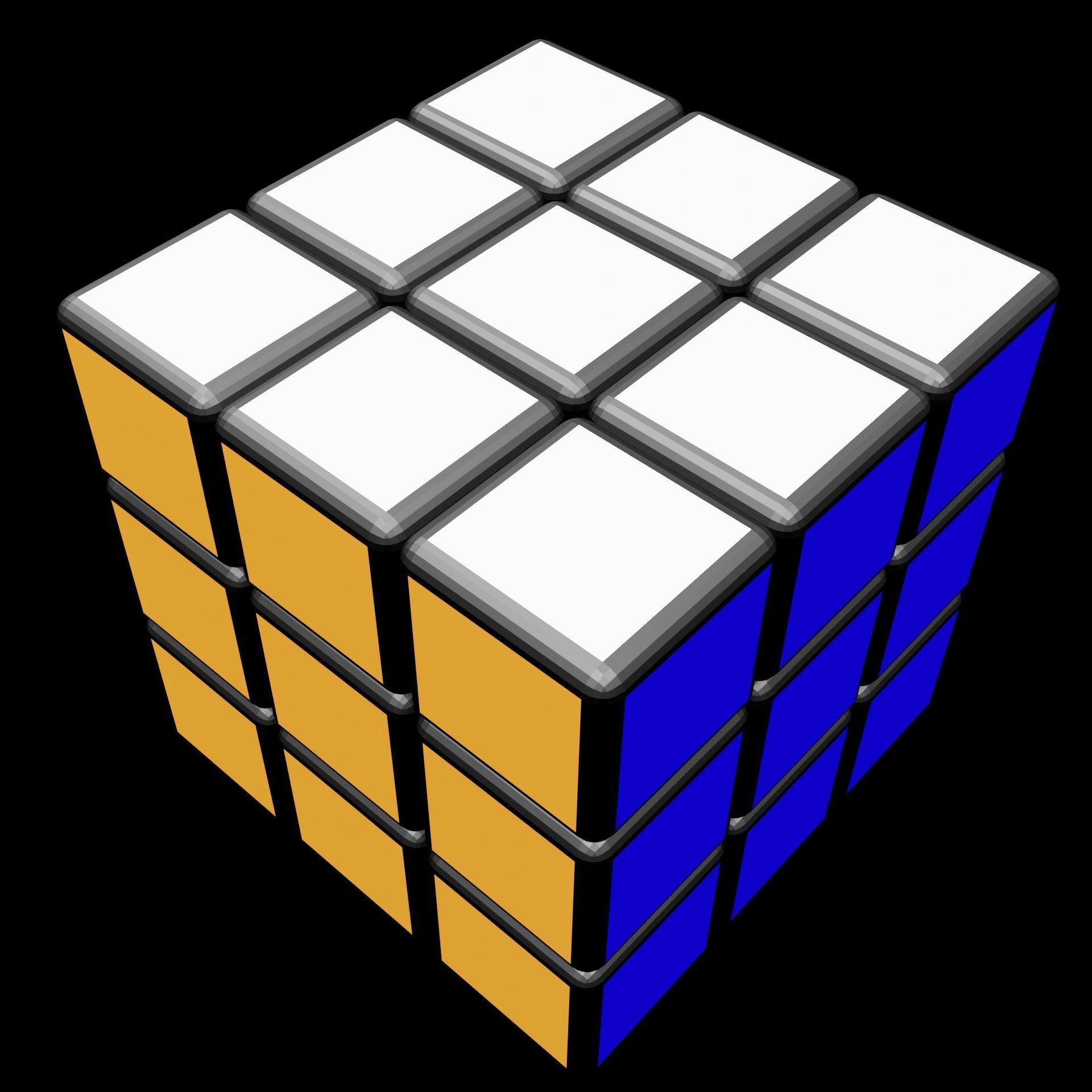 Rubiks Cube Free low-poly 3D model_4