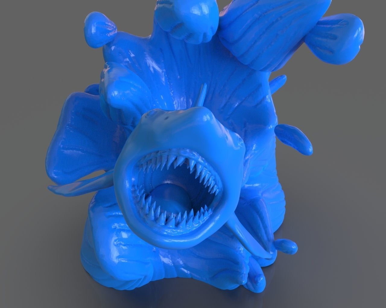 Jumping Shark Sculpure and ZBrush Timelapse 3D print model_11