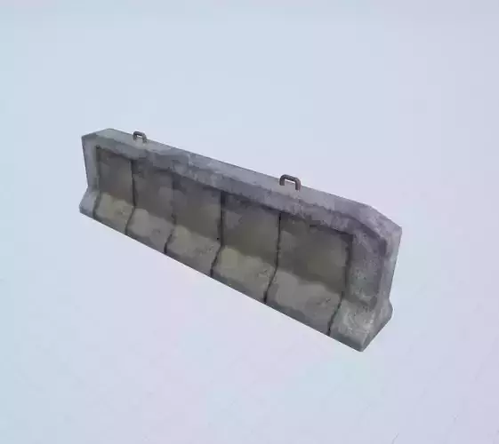 road berriers Low-poly 3D model