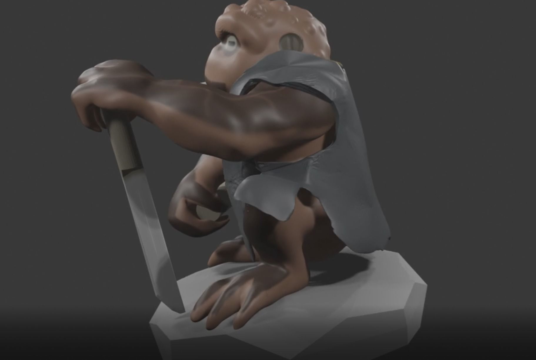 Gamakichi  3D model_4