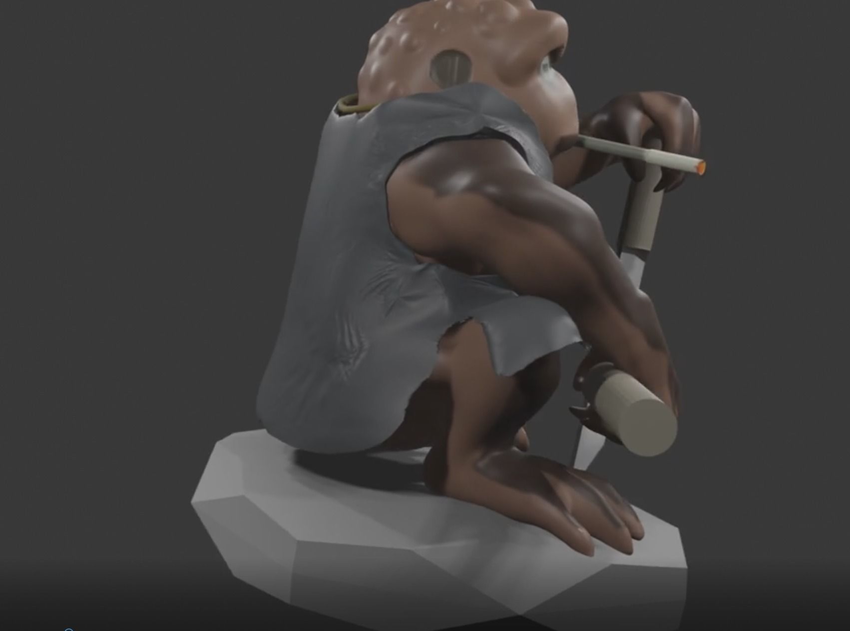 Gamakichi  3D model_2