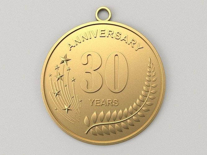 30 Years Anniversary Medal 3D print model