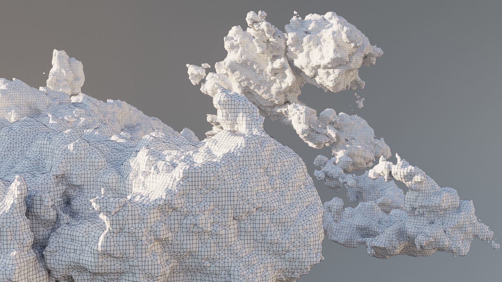 Cloud Polygon Blender 18 3D model_7