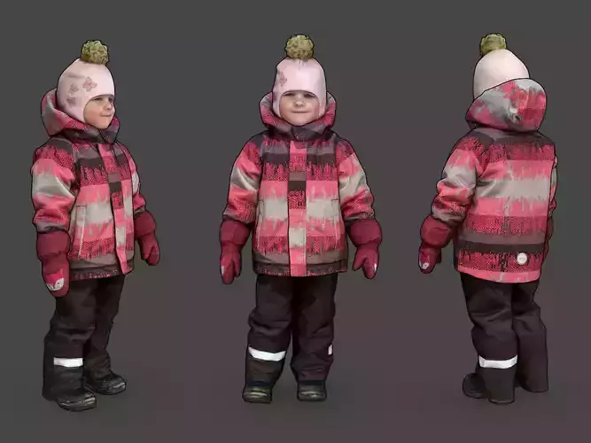 Stylized Children 3D model