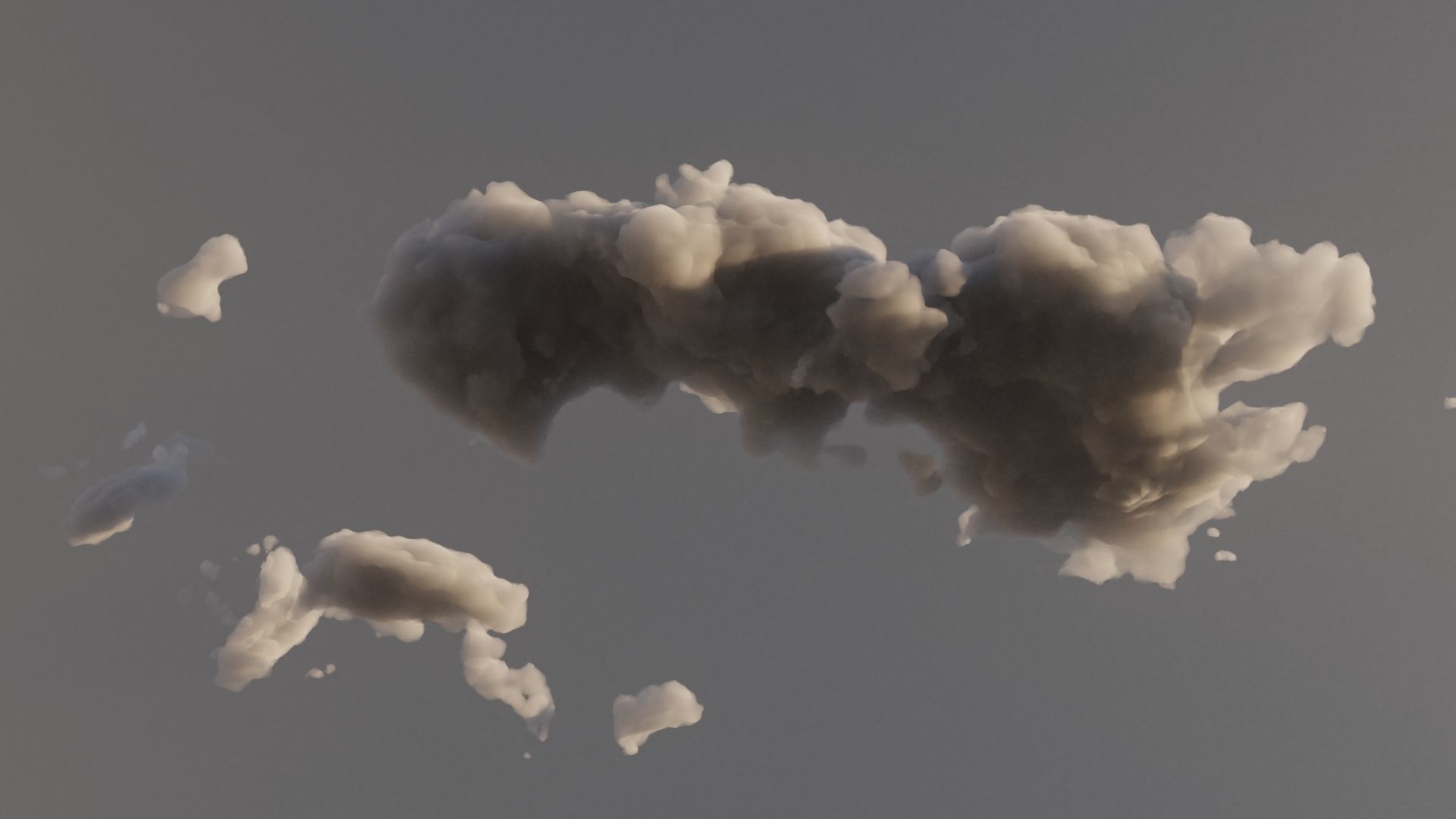Cloud Polygon Blender 19 3D model_4