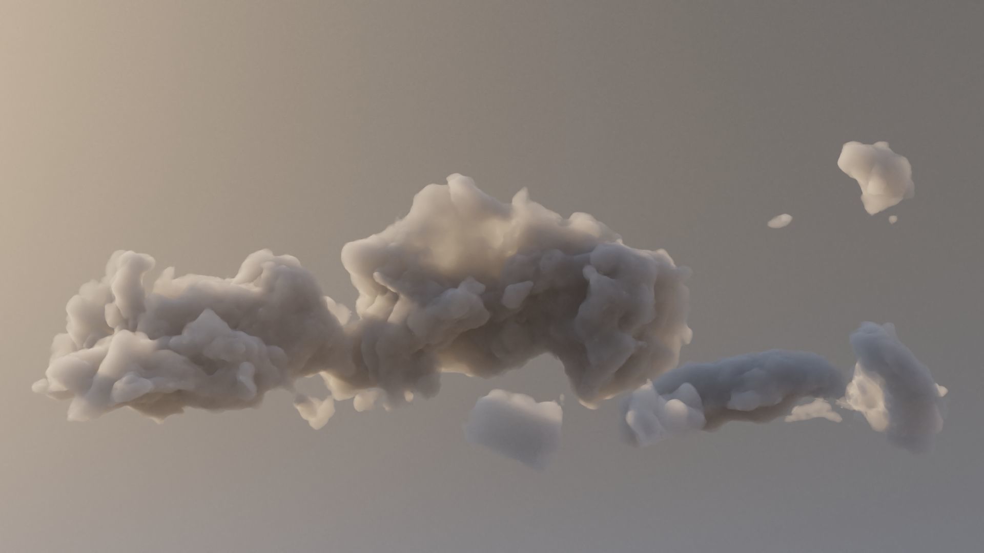Cloud Polygon Blender 19 3D model_1