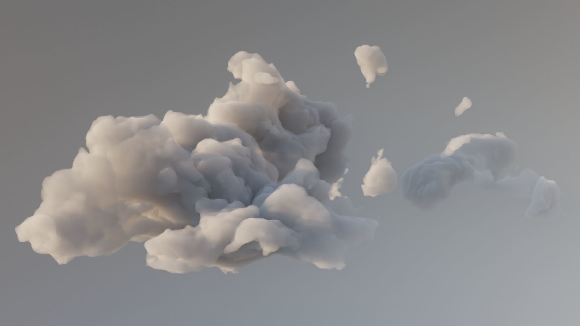 Cloud Polygon Blender 19 3D model_0