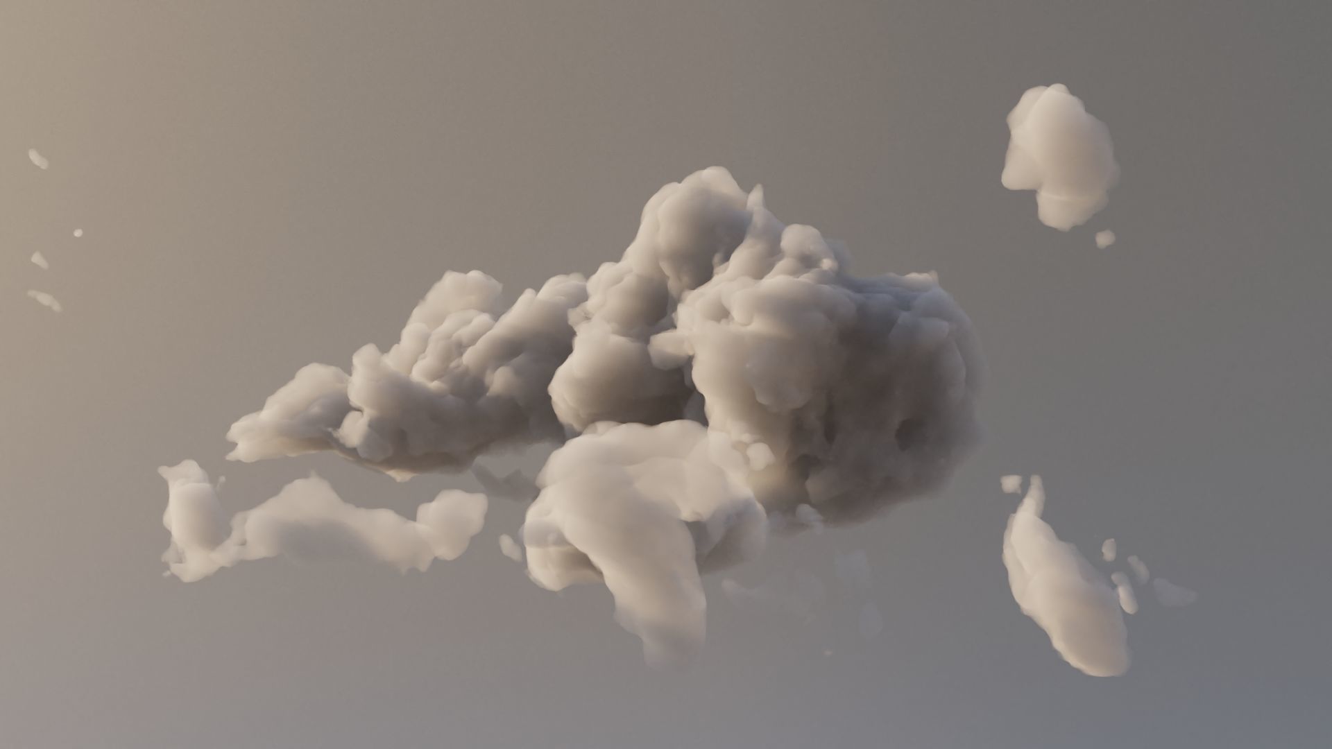Cloud Polygon Blender 19 3D model_2