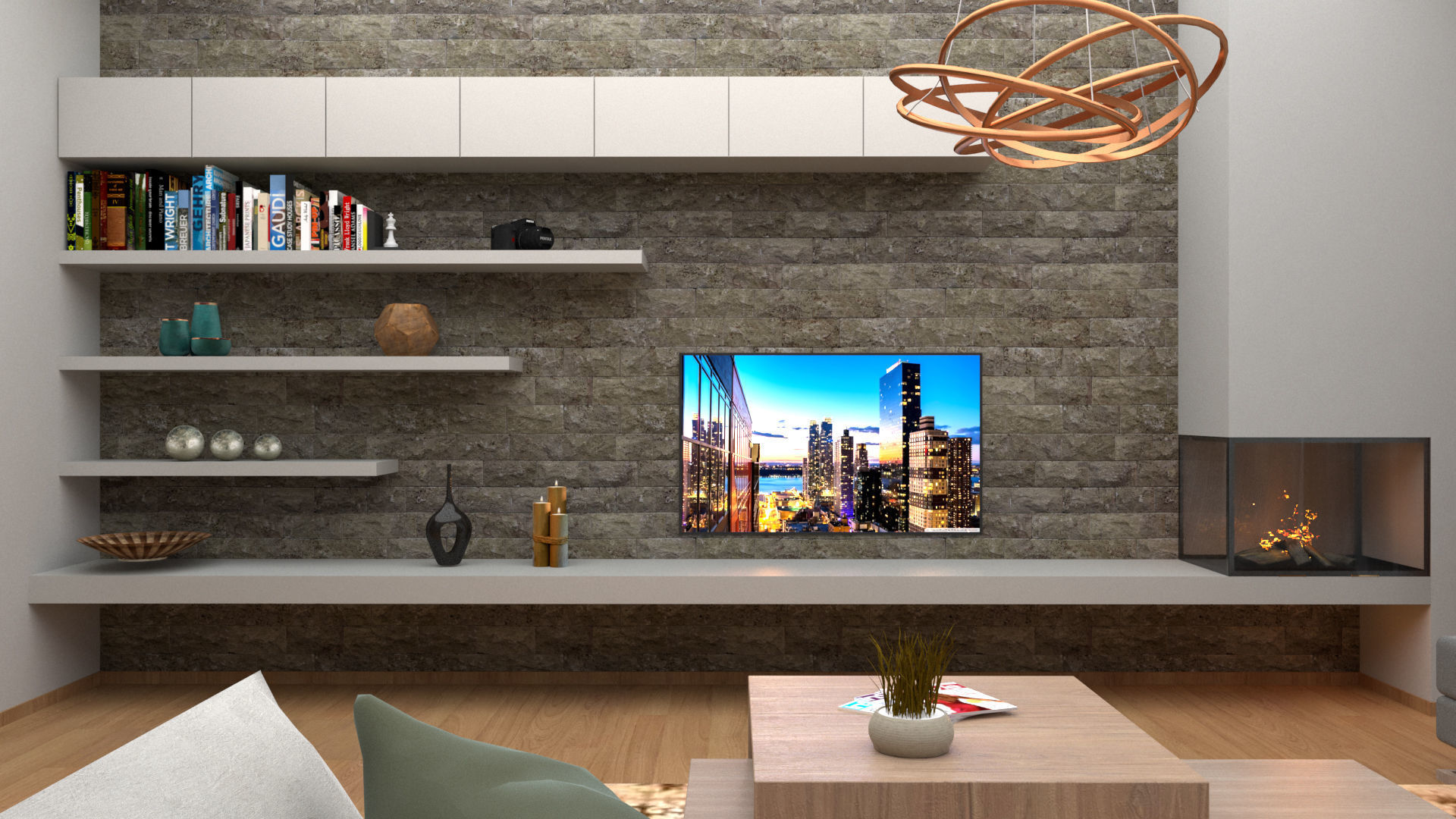 Living Room Design 3D model_4