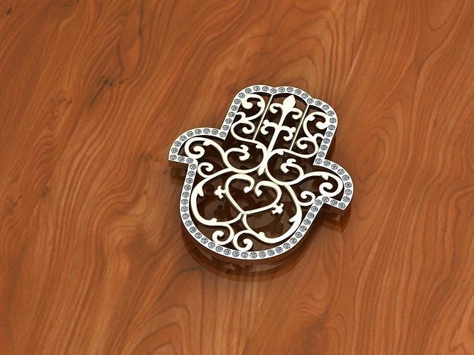 Hamsa pendant 3D print model
