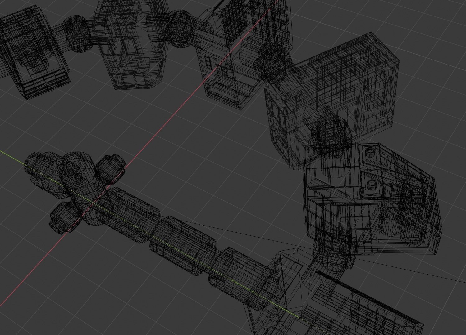 Spaceship endurance interstellar space ship Low-poly 3D model_8