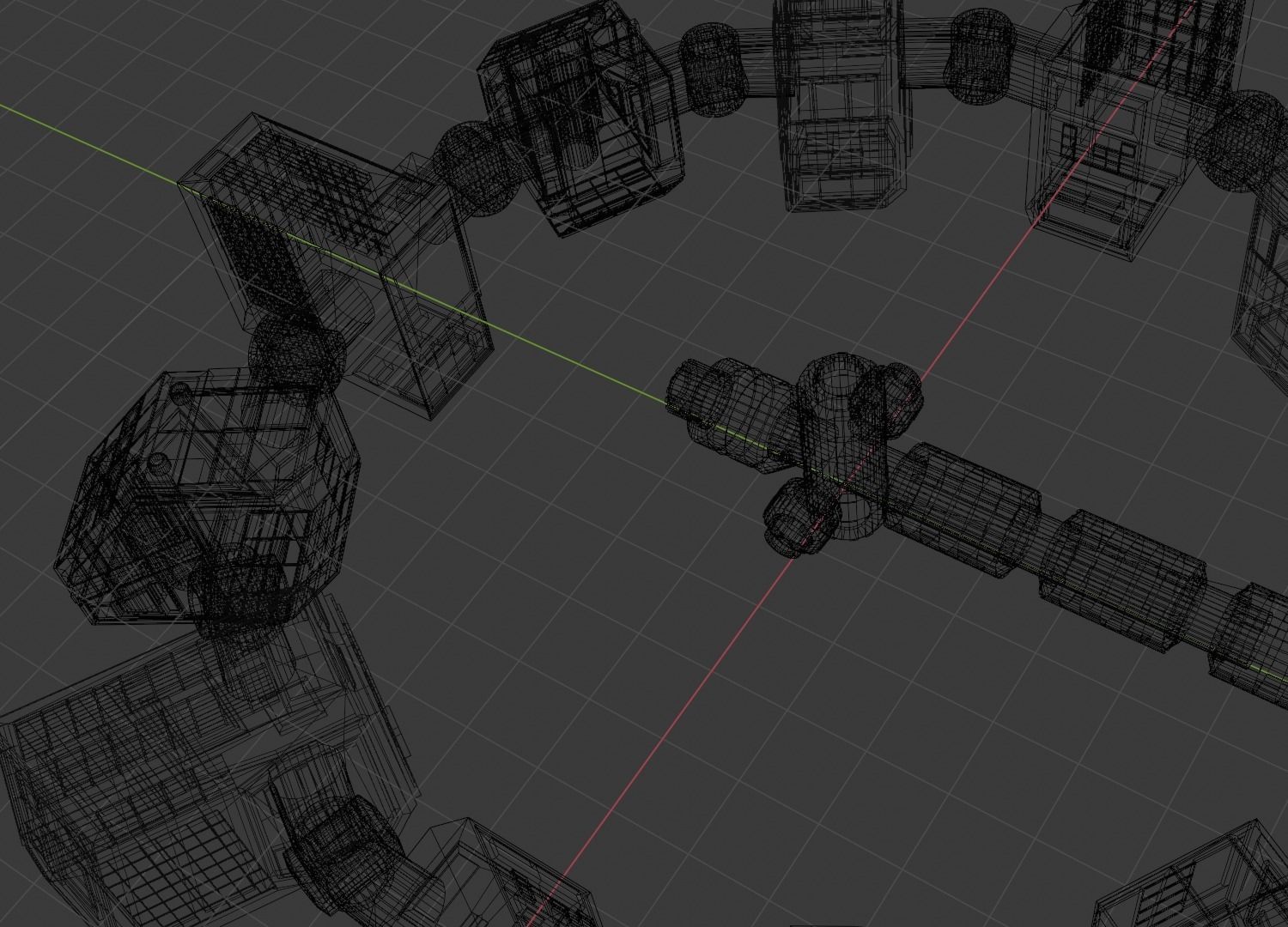 Spaceship endurance interstellar space ship Low-poly 3D model_7