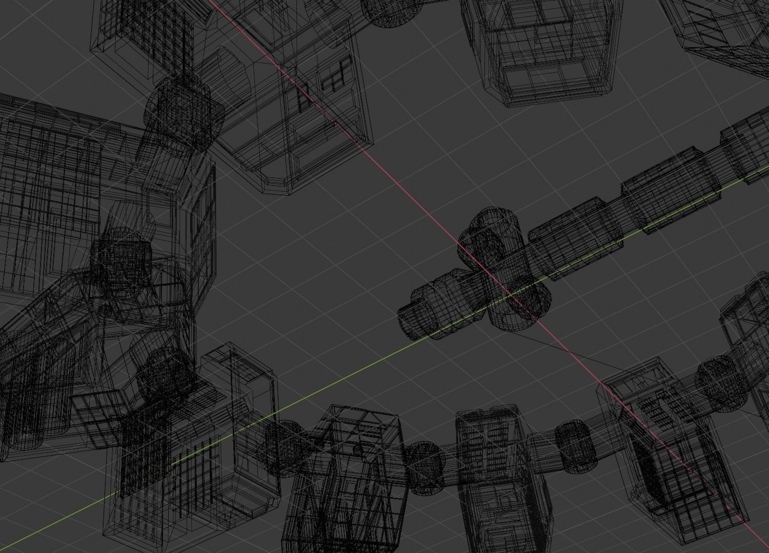 Spaceship endurance interstellar space ship Low-poly 3D model_6